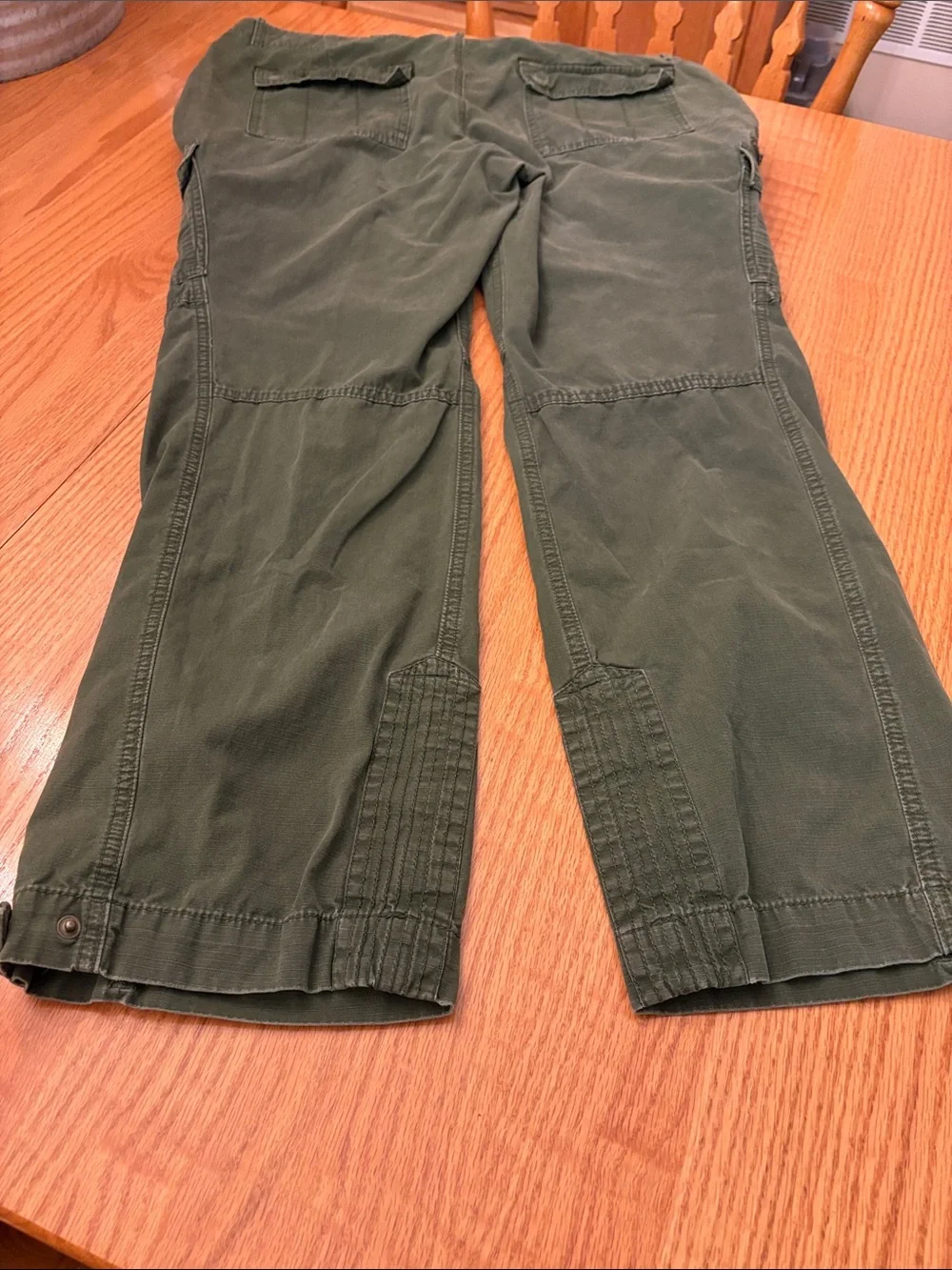 Eddie Bauer Ripstip Women’s Olive Green Boot Cut Cargo Pants